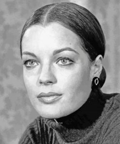 Black And White Young Romy Schneider Diamond Paintings