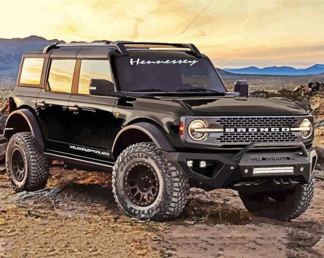 Black Ford Bronco Car Diamond Paintings