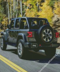 Black Jeep diamond painting