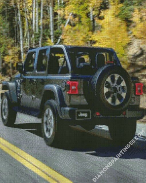 Black Jeep diamond painting