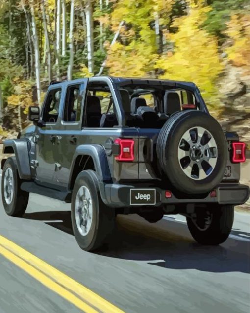 Black Jeep diamond painting