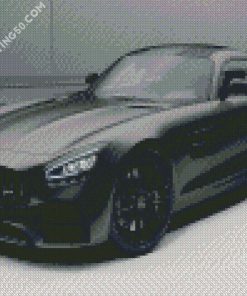 Black Mercedes Amg Gt diamond painting