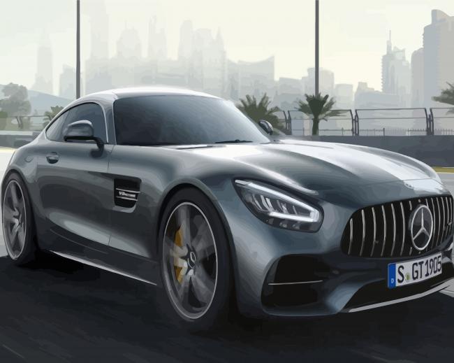 Black Mercedes Amg Gt Car diamond painting