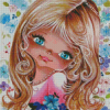 Blond Wide Eyed Girl Diamond Painting