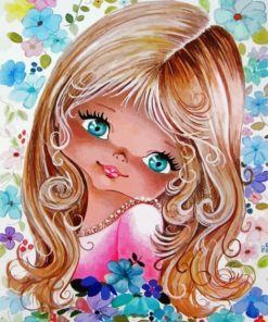 Blond Wide Eyed Girl Diamond Painting