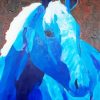 Blue Impressionist Horse Diamond Paintings