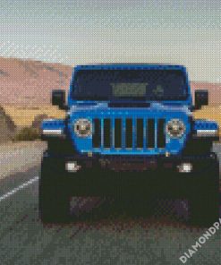 Blue Jeep diamond painting