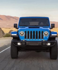 Blue Jeep diamond painting