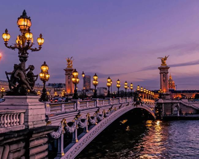 Bridge During Night Diamond Paintings