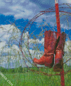 Brown Cowboy Boots Diamond Painting