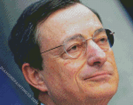 Close Up Mario Draghi Diamond Painting