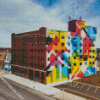 Colorful Buildings Buffalo NY Diamond Painting