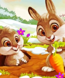 Cute Bunnies Diamond Paintings