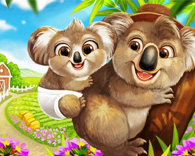 Cute Koalas Diamond Paintings