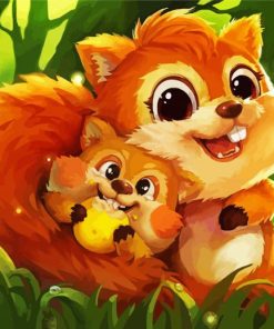 Cute Squirrels Diamond Paintings