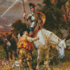 Don Quixote And Sancho Panza Art Diamond Paintings