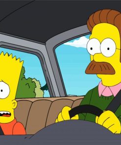 Flanders And Bart diamond painting