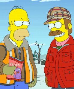 Flanders And Homer diamond painting