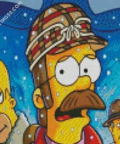 Flanders And The simpsons diamond painting