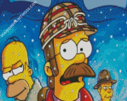 Flanders And The simpsons diamond painting