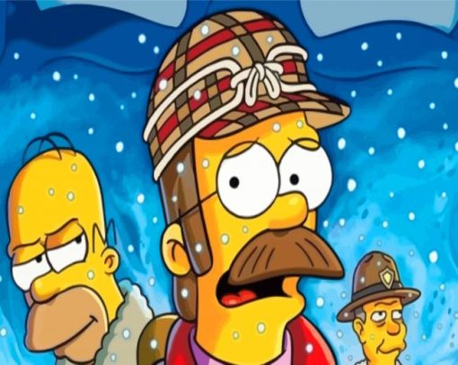 Flanders And The simpsons diamond painting