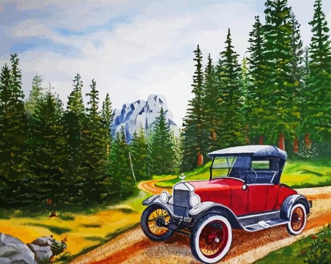 Ford Model T Art Diamond Paintings