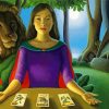 Fortune Teller And Lion Diamond Paintings