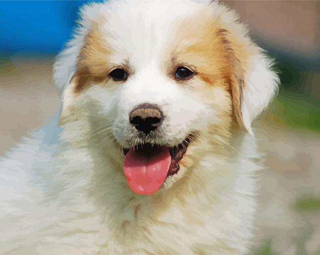 Great Pyrenees Puppy diamond painting