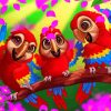 Happy Parrots Diamond Paintings