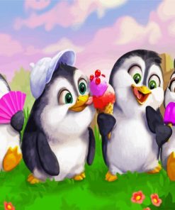 Happy Penguins Diamond Paintings