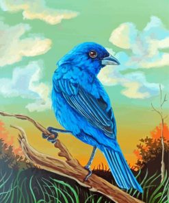 Indigo Bunting Bird Art Diamond Paintings