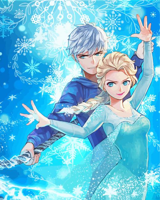 Jack Frost And Elsa Disney Character Diamond Paintings