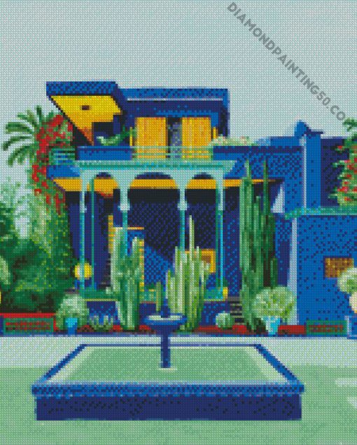 Jardin Majorelle Morocco diamond painting