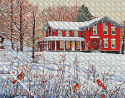 Kings Cardinals Eden NY Thelma Winter diamond painting