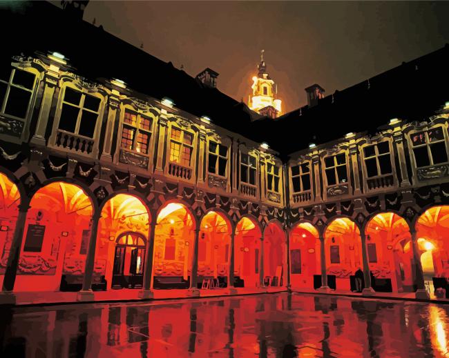 La Vieille Bourse Lille At Night Diamond Paintings