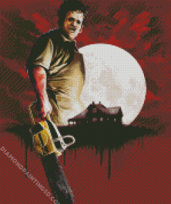 Leatherface Jackson Horror Movie diamond painting