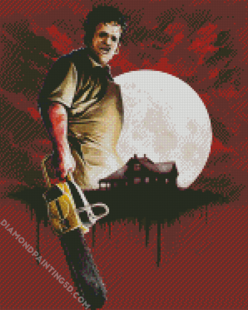 Leatherface Jackson Horror Movie diamond painting