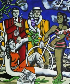 Leger Leisures On Red Bottom Diamond Paintings