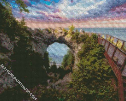 Mackinac Arch Rock Michigan diamond painting