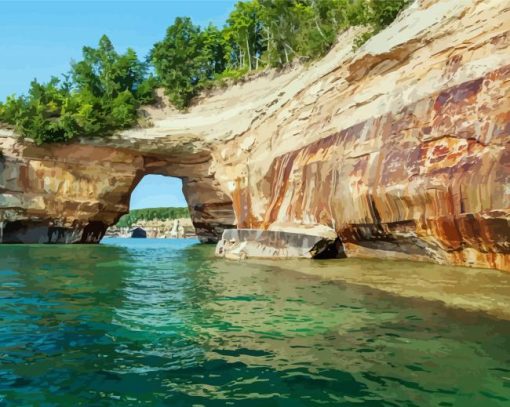 Mackinac Arch Rock diamond painting