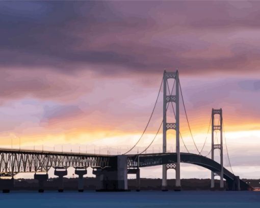 Mackinac Bridge Michigan diamond painting