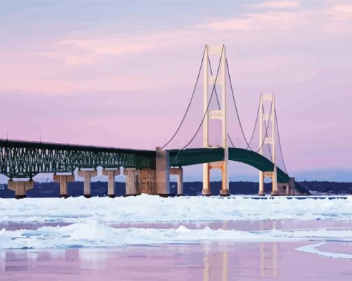 Mackinac Bridge diamond painting