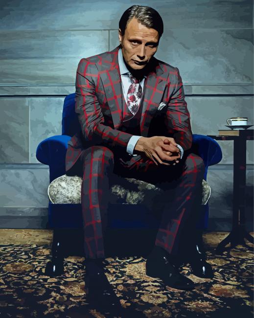 Mads Mikkelsen Hannibal diamond painting