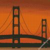 Michigan Mackinac Bridge At Sunsets diamond painting