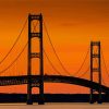 Michigan Mackinac Bridge At Sunsets diamond painting