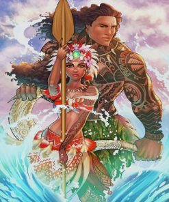 Moana And Maui Art Diamond Paintings