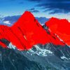 Red Mountains Sunset Diamond Paintings