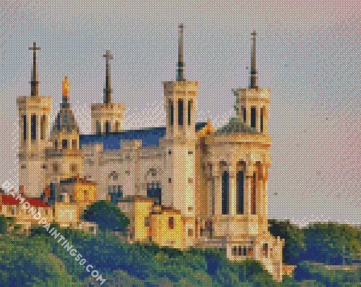 Notre Dame Fourviere Basilica Lyon diamond painting