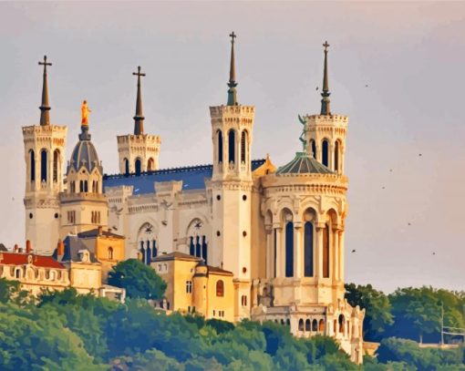 Notre Dame Fourviere Basilica Lyon diamond painting