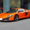 Orange Mclaren Car Diamond Paintings